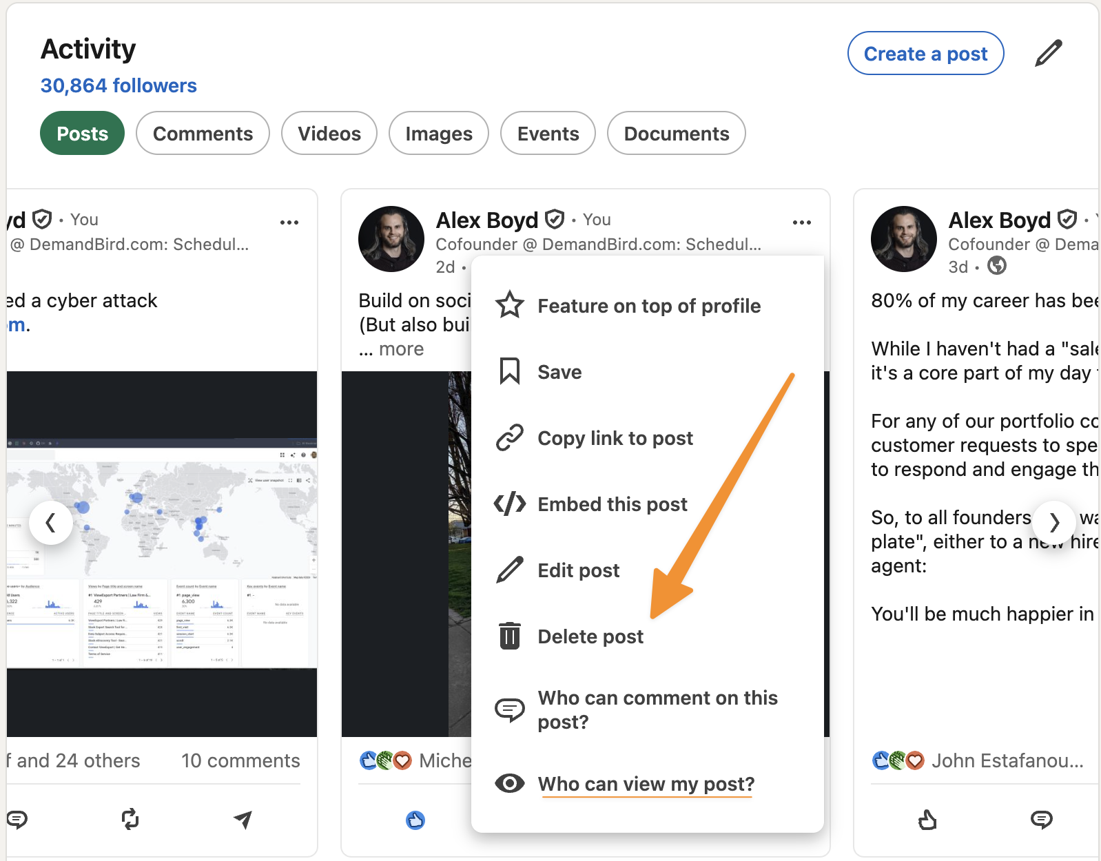 How to Delete a LinkedIn Post
