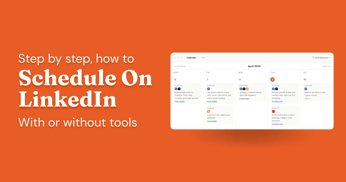 How to Schedule LinkedIn Posts Step-by-Step 2026