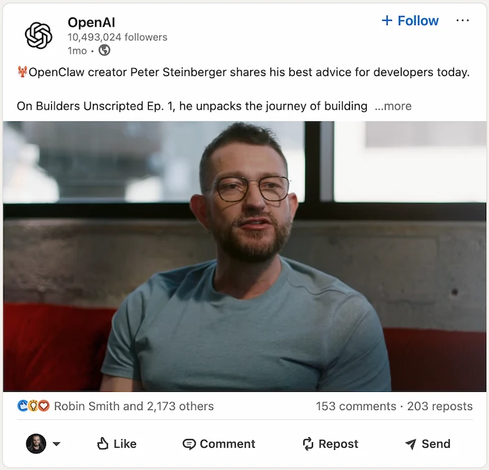 LinkedIn company page post sharing industry insights and data-driven analysis on current market trends