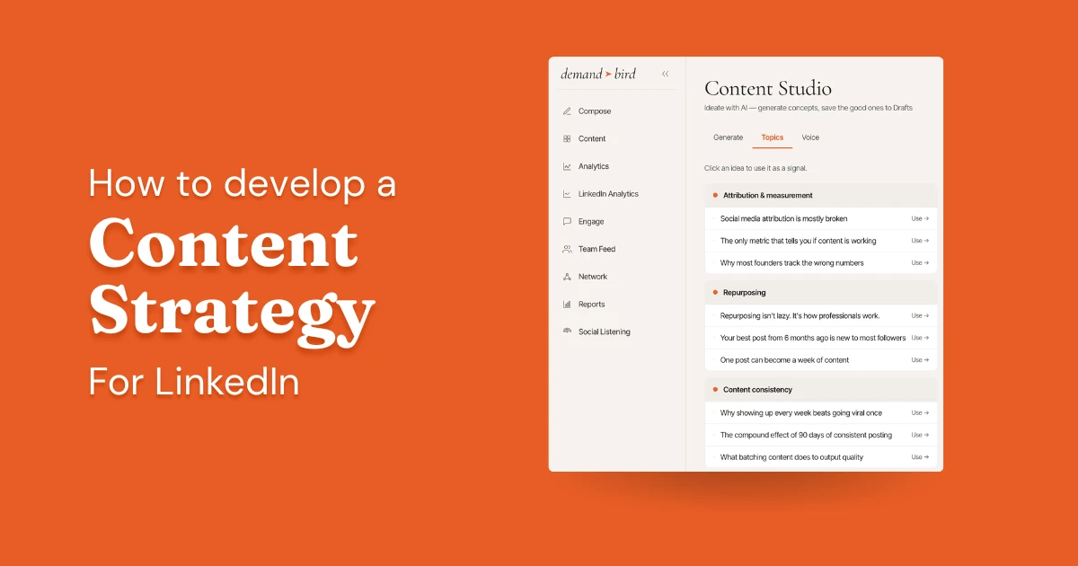How to develop a content strategy for LinkedIn