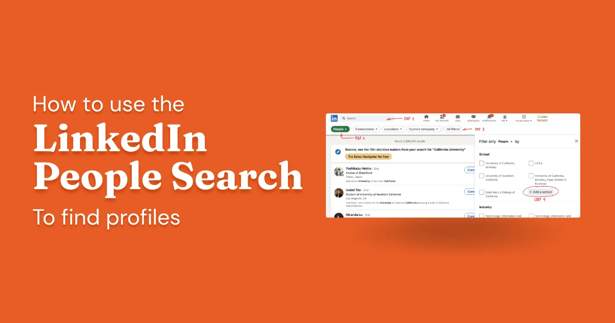 How to use LinkedIn People Search: filters, Boolean operators, and step-by-step instructions