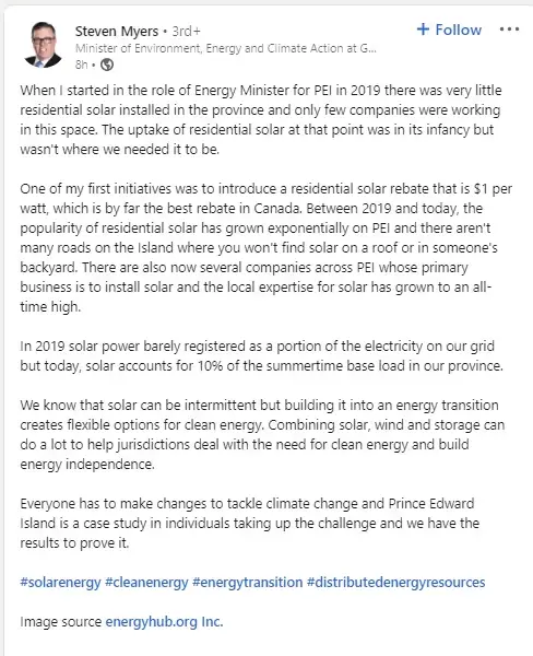 Case study post on LinkedIn