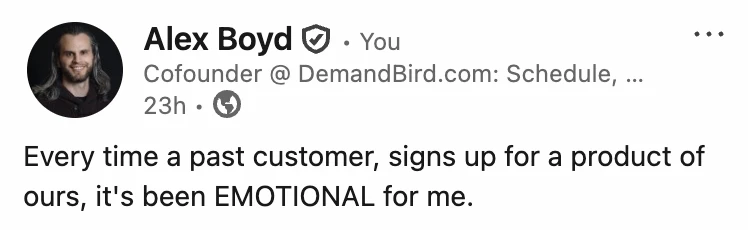 LinkedIn profile example showing a clean, effective headline