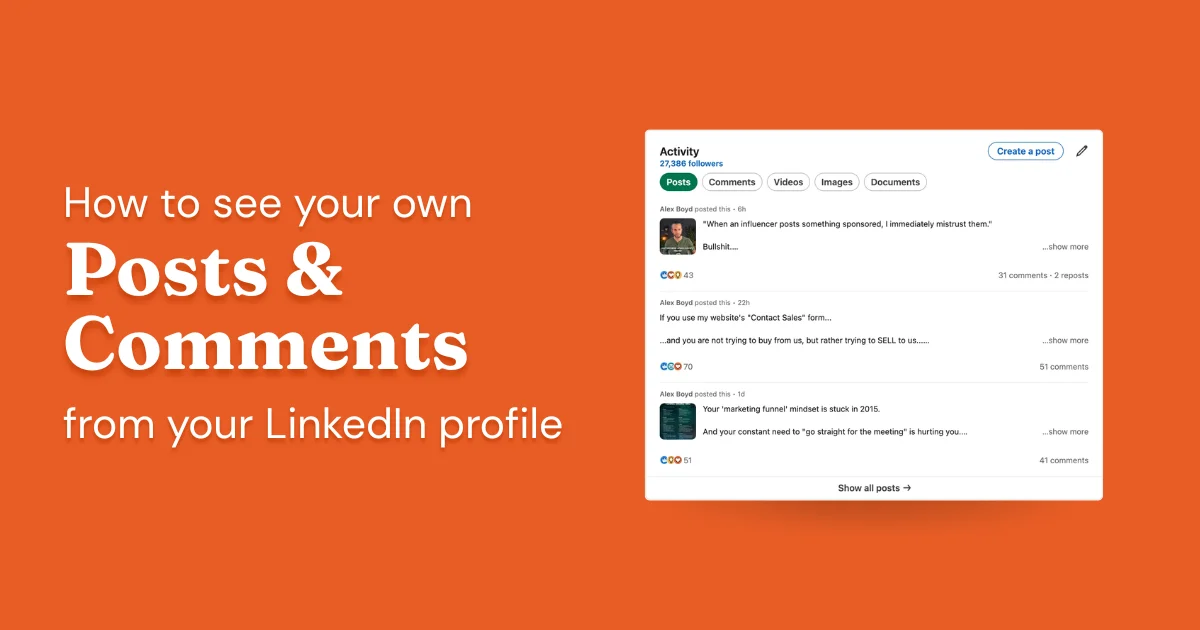 How To Find Your Own LinkedIn Posts And Comments Via Your Profile