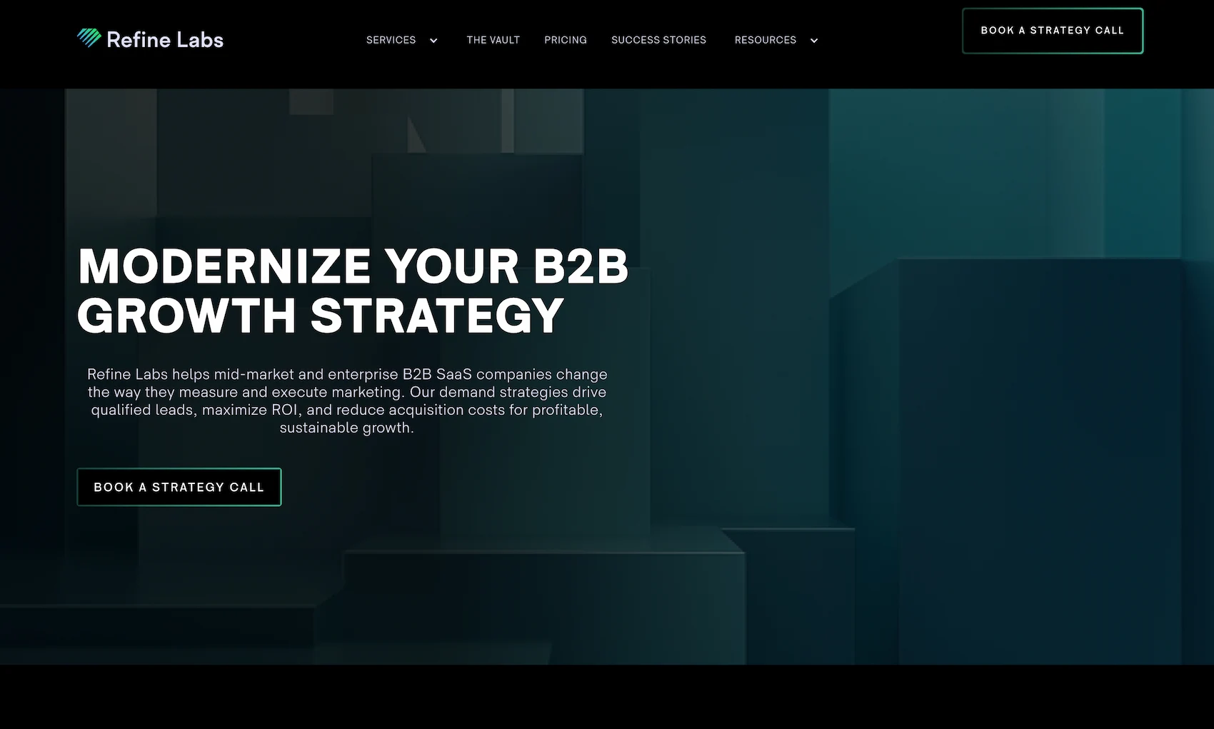 Refine Labs homepage screenshot